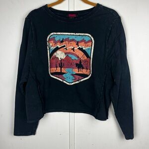 Rock and roll denim DESERT GRAPHIC PULLOVER